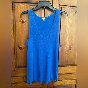 J.Crew size small electric blue tank top slub cotton texture. NWOT
